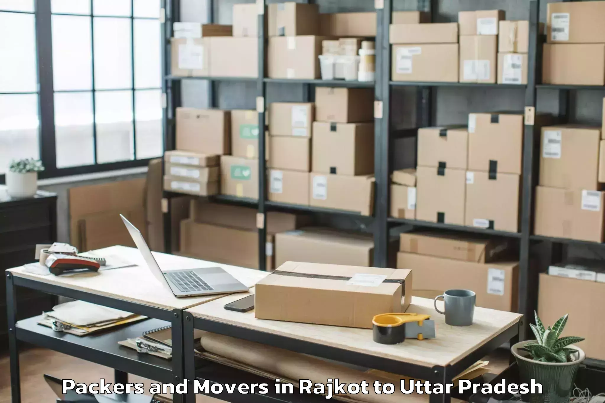 Top Rajkot to Samthar Packers And Movers Available